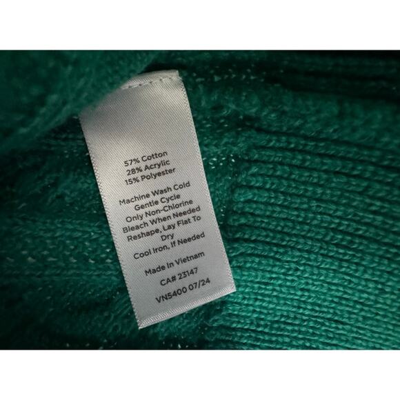 Talbots Long Sleeve Crew Neck Cable Knit Sweater Size LP - Picture 4 of 5